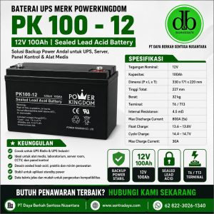 baterai ups powerkingdom pk 100 12: cocok untuk ups riello alat medis?