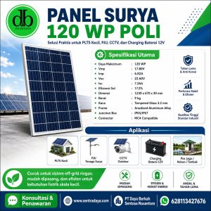 panel surya 120 wp mono hemat & efisien untuk rumah