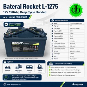 baterai rocket l 1275 12v 150ah cocok untuk mobil golf?
