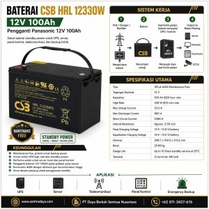 pengganti panasonic lc p12100 resmi: csb hrl12330w ups