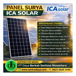 panel surya ica solar 200wp monocrystalline