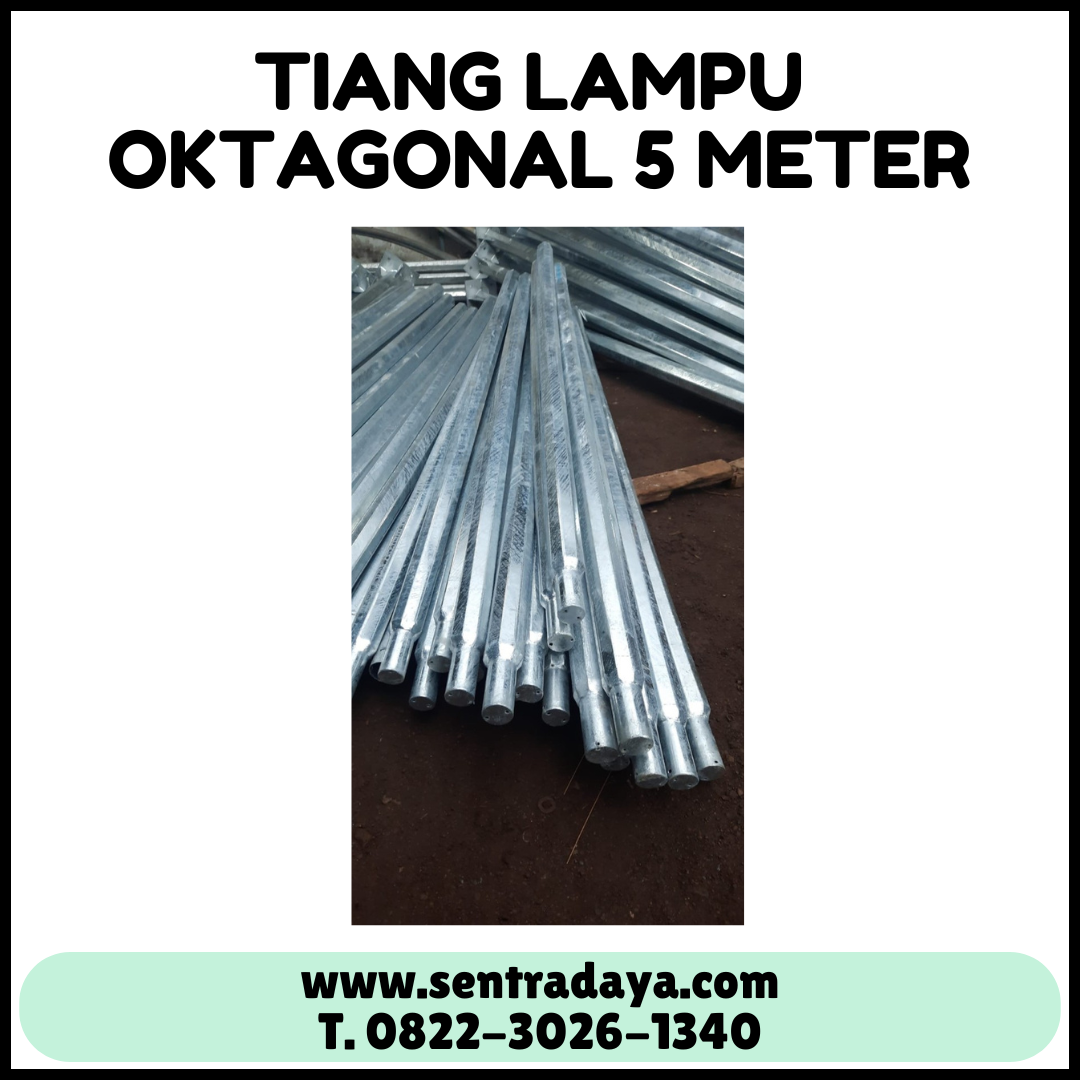 TIANG LAMPU PJU SOLAR CELL 5 METER