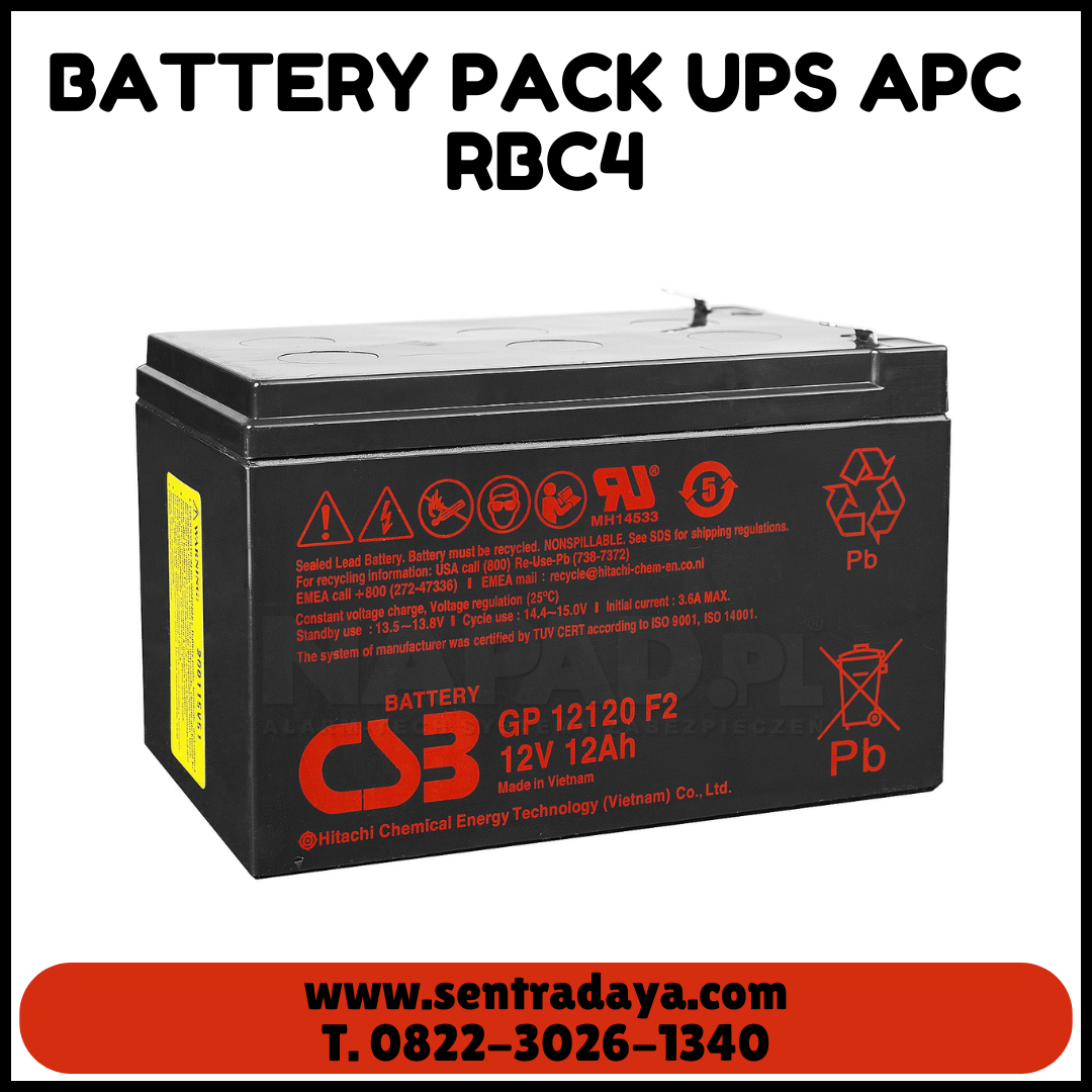 BATTERY PACK UPS APC RBC4
