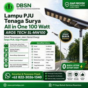 lampu pju tenaga surya all in one 100w sl mw100
