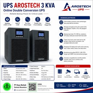 ups arostech 3 kva untuk atm perbankan dan server kecil: spesifikasi, fungsi, dan panduan memilih