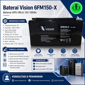 pengganti baterai ups panasonic lc p12150 12v 150ah