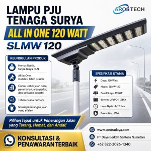 lampu pju tenaga surya all in one 120 watt sl mw120