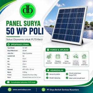 panel surya 50 wp poli
