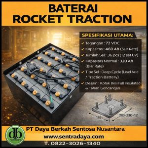 rocket electric traction battery: solusi baterai traksi andal untuk forklift & kendaraan listrik industr