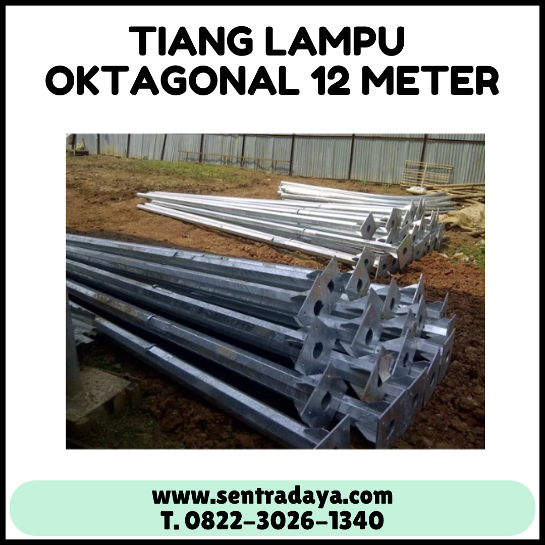 TIANG LAMPU OKTAGONAL PARABOLIK 12 METER