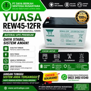 baterai ups yuasa rew 45 12 [8ah]: solusi backup daya server yang stabil dan aman