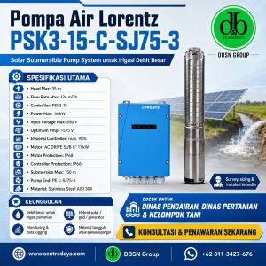 pompa air lorentz psk3 15 csj75 3 untuk irigasi pertanian