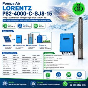 pompa air tenaga surya lorentz ps4000 sj8 15