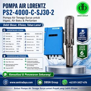 pompa air tenaga surya lorentz ps2 4000 c sj30 2