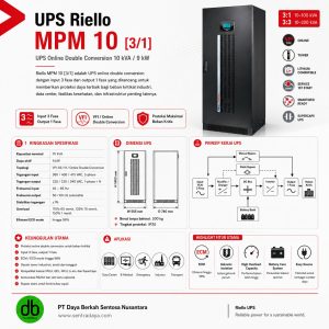 ups riello 10 kva mpm 10: solusi daya industri andal