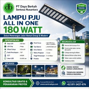 lampu pju tenaga surya all in one 200 watt