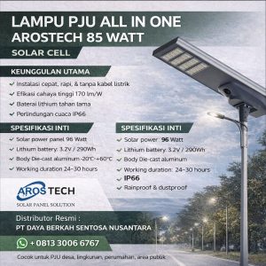 lampu pju all in one arostech 85 watt (li ron85)