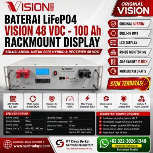 baterai lifepo4 48vdc 100ah model rack mount