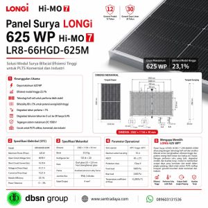 panel surya longi hi mo 7 625 wp: plts hybrid