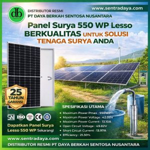 panel surya 550 wp lesso (tkdn) – modul efisiensi tinggi untuk plts skala menengah & besar