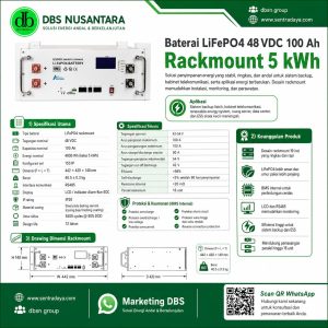 baterai lithium 48v 100ah lifepo4 untuk telekomunikasi & data center