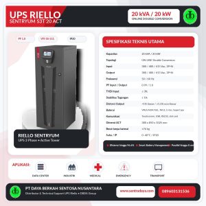 ups riello 20 kva untuk ruang server & alat laboratorium