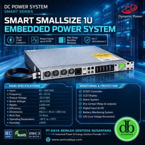 inverter 48 vdc to 220 vac rackmount 2 kva dengan snmp