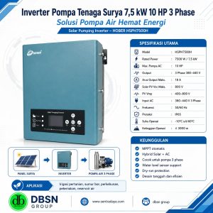 inverter pompa tenaga surya 7,5 kw 10 hp 3 phase: solusi pompa air hemat energi